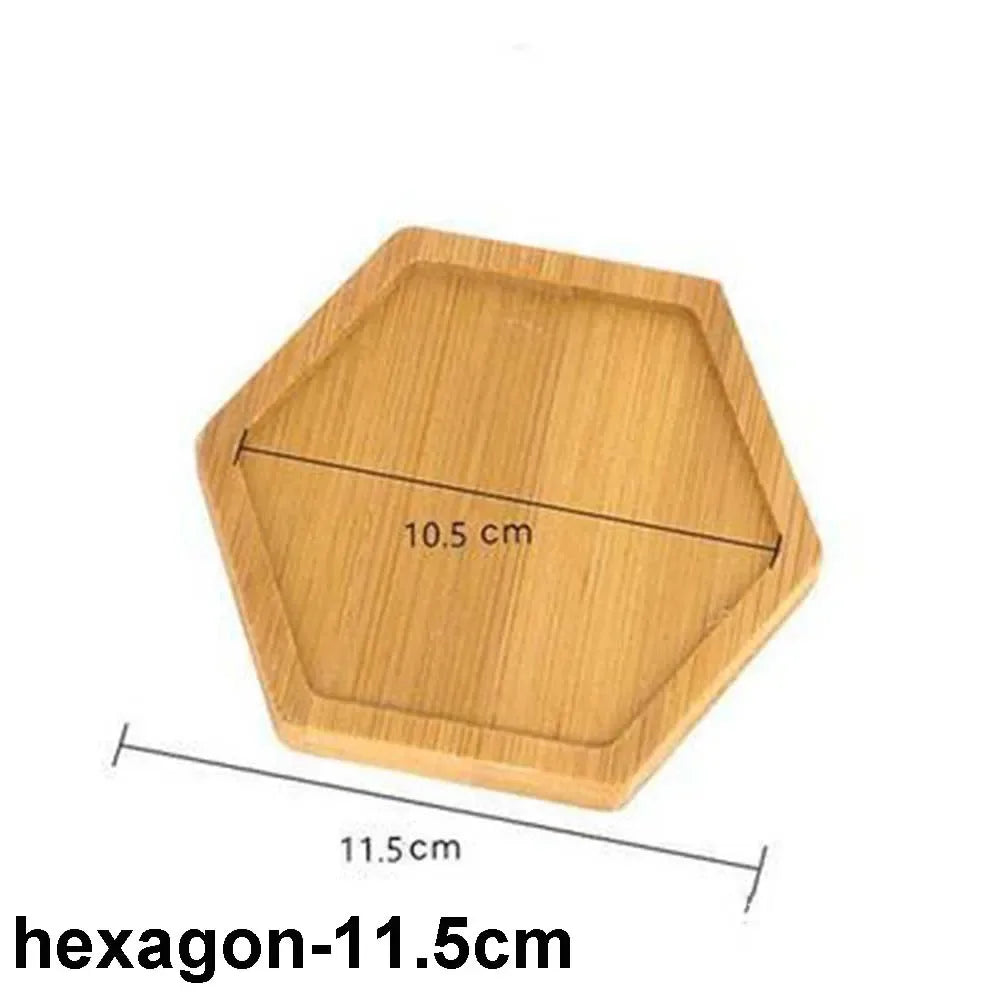 Wooden Bamboo Serving Plate Set Dish Tray Fruit Plate Storage Pallet Kitchen Organizer Dining Bar Supply Dinner Plate Set