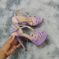 LOSLANDIFEN 2026 NEW 14CM Open Toe Platform High Heels Snake Pattern Sandals Sexy Ankle Strap Gladiator Party Dress Women Shoes