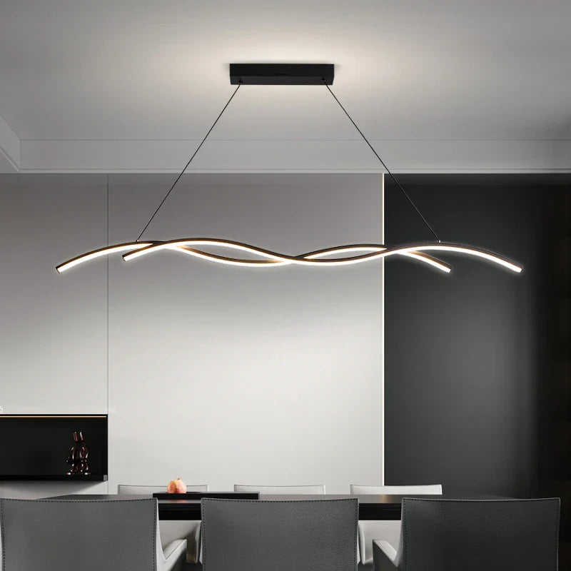 Black White Led Restaurant Pendant Lights Modern Minimalist Hotel Bar Restaurant Chandelier Home Indoor Decoration Lighting Lamp
