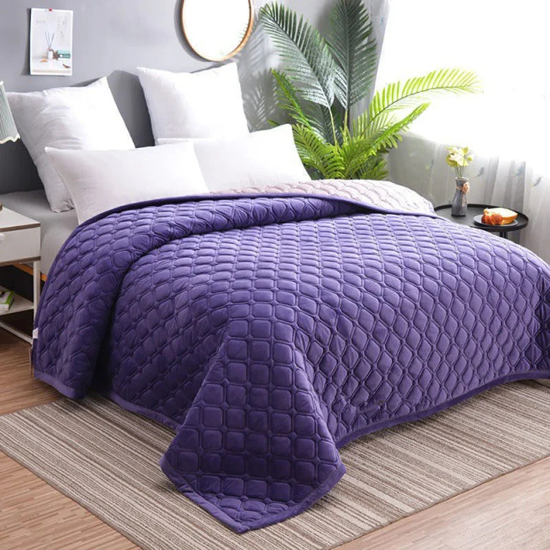 Winter Warm Blankets Quilt Plaid Bed Cover Quilted Bedspread Velvet Bedspread Cover For Beds