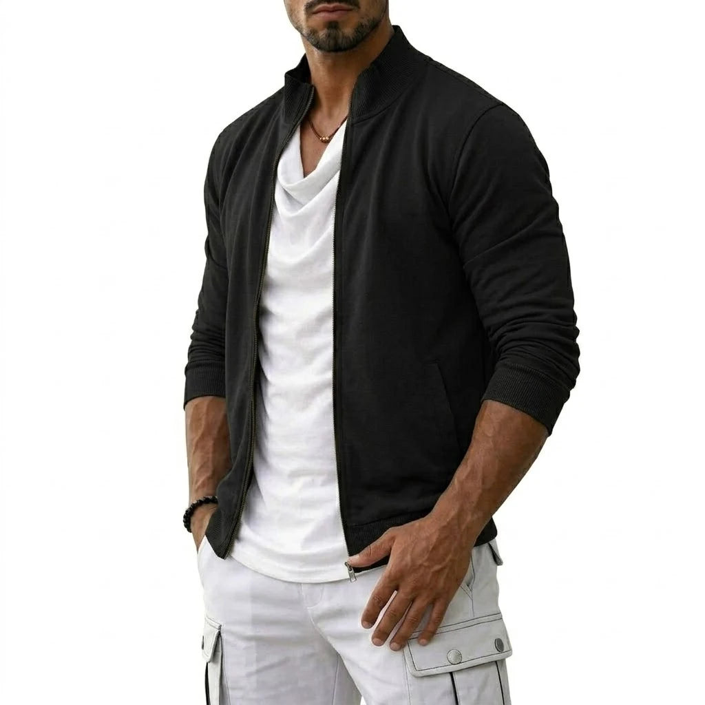 Mens Hooded Sweatshirts Lightweight Long Sleeve Cardigan Tops Autumn Casual Work Jackets Premium Athletic Outerwear for Men