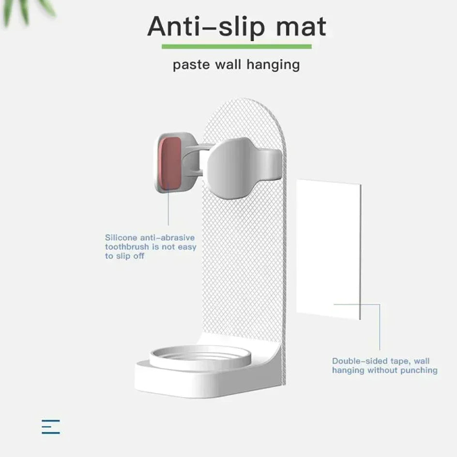 Bathroom Toothbrush Holder Wall Mount Bathroom Organizer Double Single Hole Self Adhesive Tooth Brush  Accessories Space Saving