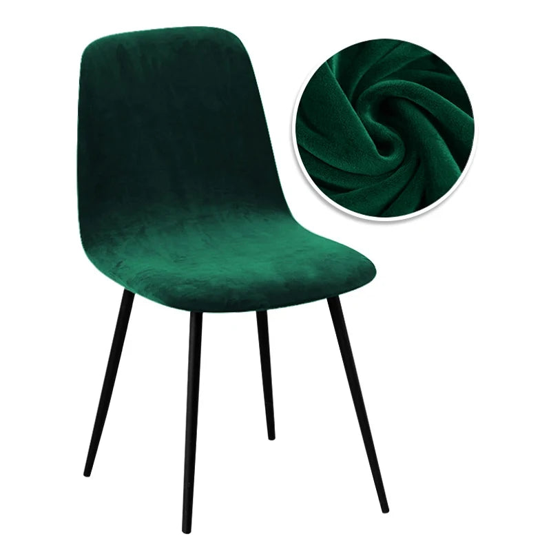 Velvet And Jacquard Short Back Chair Cover Bar Seat Covers Dining Covers Chair Stretch Dust Cover For Home Hotel Bar Wedding