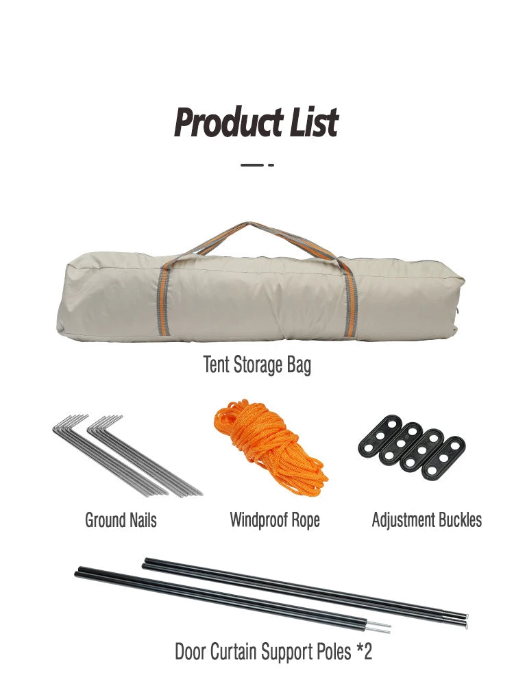 Right-Angle Four-Sided Tent, Fully Automatic Quick-Opening Sun Protection And Waterproof, Used For Camping In Beaches And Parks.