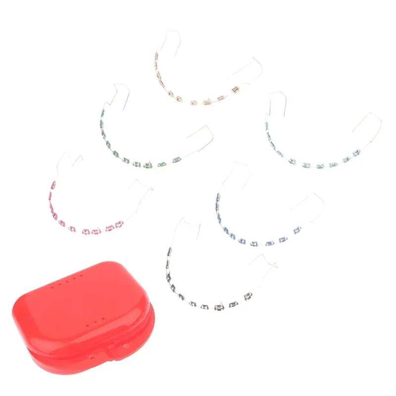 1 Pair Fashion Temporary Tooth Decorations, Orthodontic Wire Ligature Ties Dental Beauty Accessories