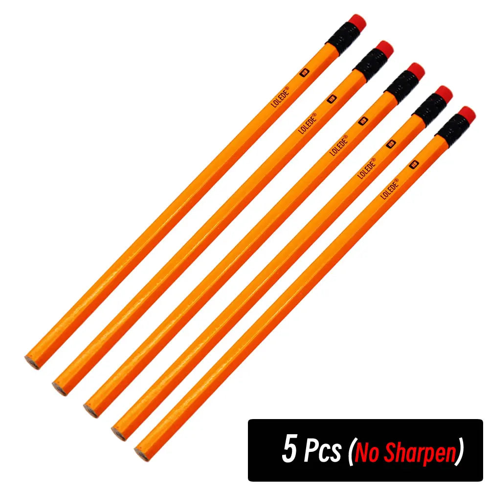 1/5/10Pcs HB Yellow Holder Sketch Pencil Wooden Lead Pencils Childrens Writing Pencils Office Painting Drawing School Stationery