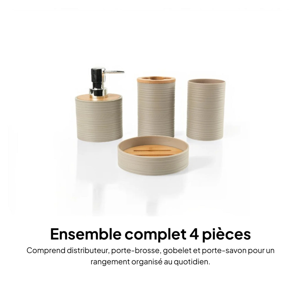 4 Pieces Bathroom Accessories Set Decorative Housewarming Gift Modern Bath Accessory Complete Set Toothbrush Holder for Bathroom