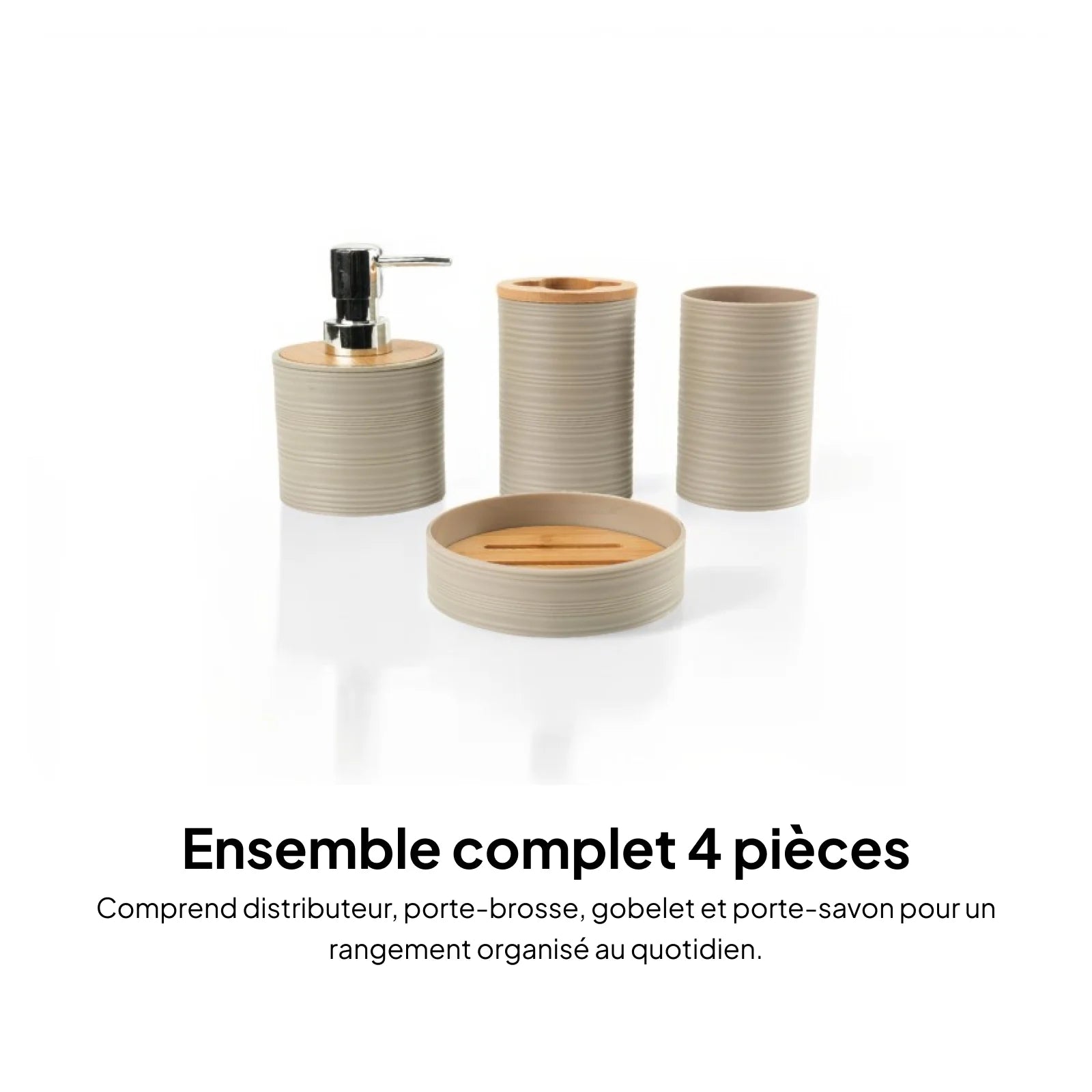 4 Pieces Bathroom Accessories Set Decorative Housewarming Gift Modern Bath Accessory Complete Set Toothbrush Holder for Bathroom