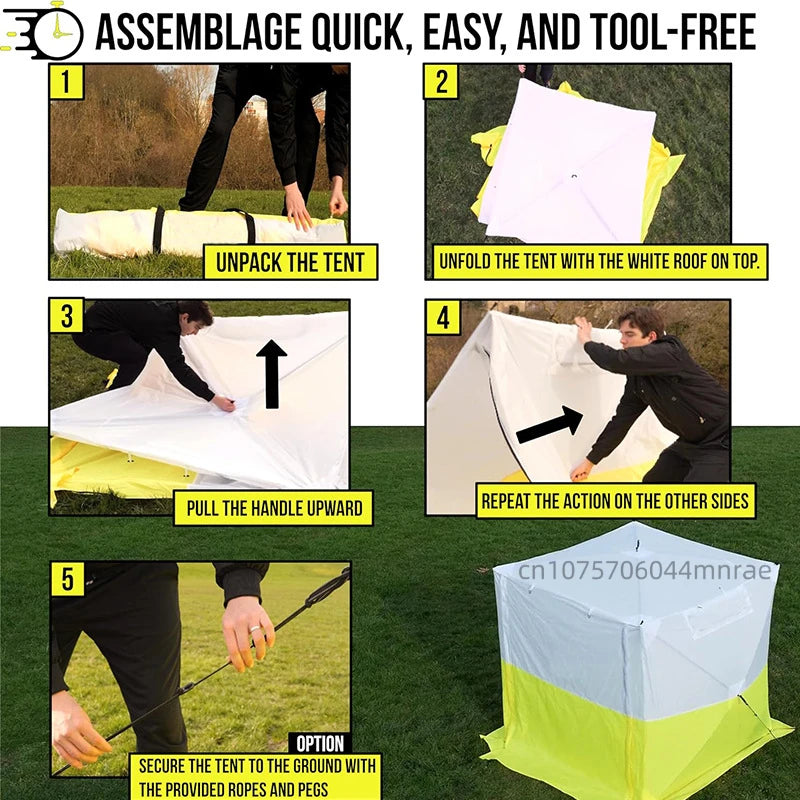 Outdoor Tent, Portable Rainproof and Sunscreen Multi Functional Tent for Camping and Picnicking, Outdoor Camping Equipment