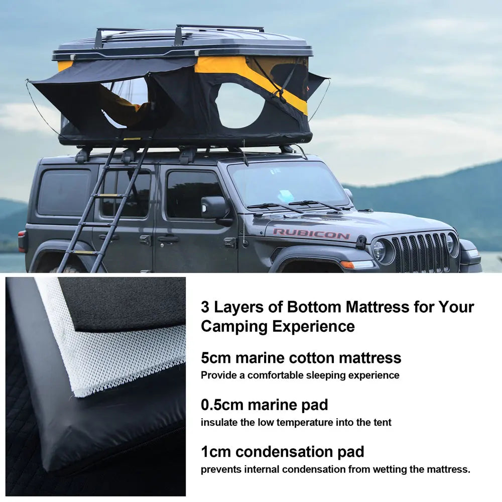Factory Supply Reliable RTT Quick  Drying Car Roof Tent Large - Capacity Rooftop Tent Is Suitable for Outdoor Camping