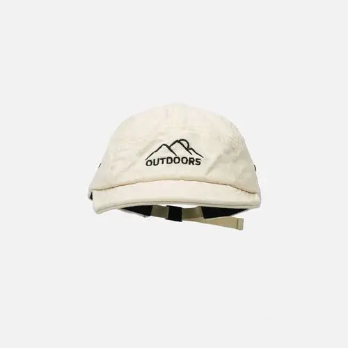 Style Short Brim Peaked Cap Men and Women All-Matching Retro Soft Top Snap-Brim Hat Mountain Embroidery Five-Piece Hat Fashion