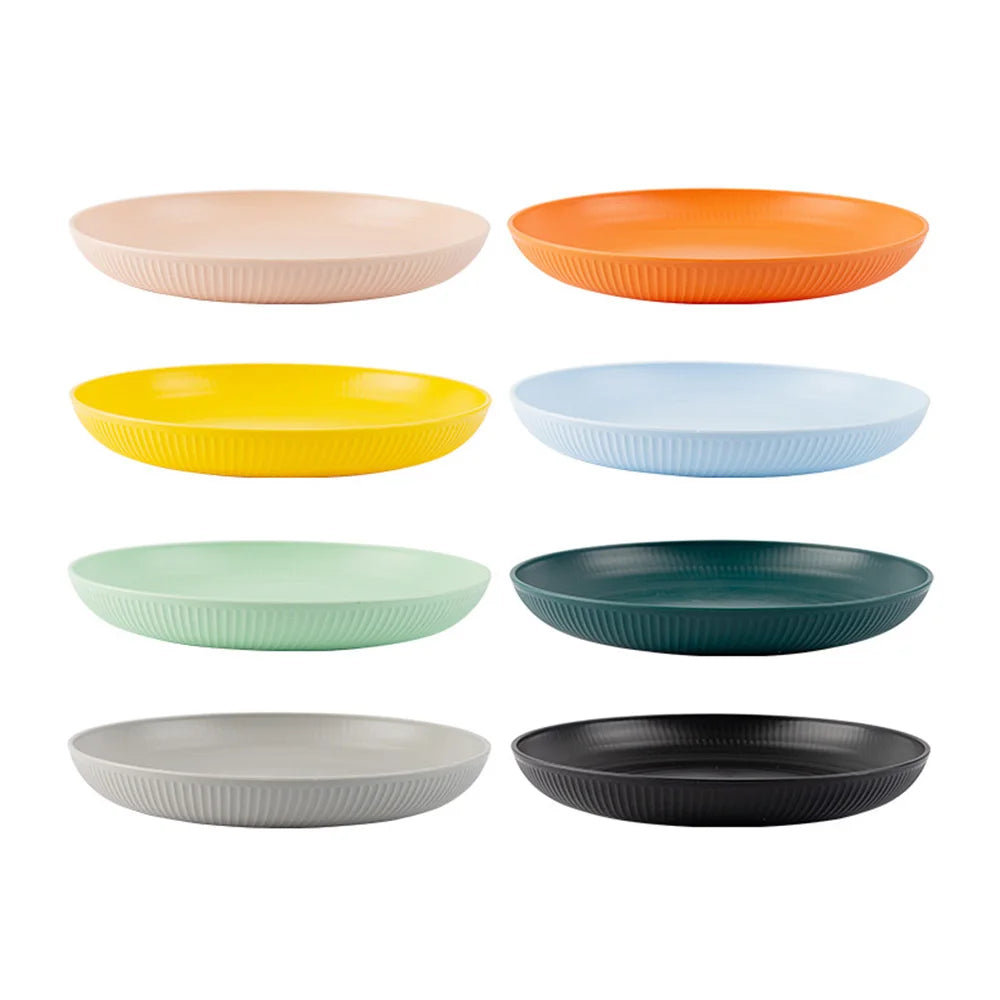 4Pcs Dinner Dishes Wheat Straw Dinner Plates Set Eco Friendly Full Tableware Of Plates Set Kitchen Accessories Plates Dinnerware