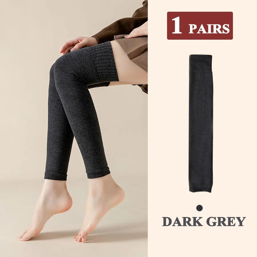 Thick Stockings Women Socks Warm Winter Over Knee High Hold Up Sexy Slim Ladies Girls Halloween Gift 7 Colors 1 Pairs Hot Sale