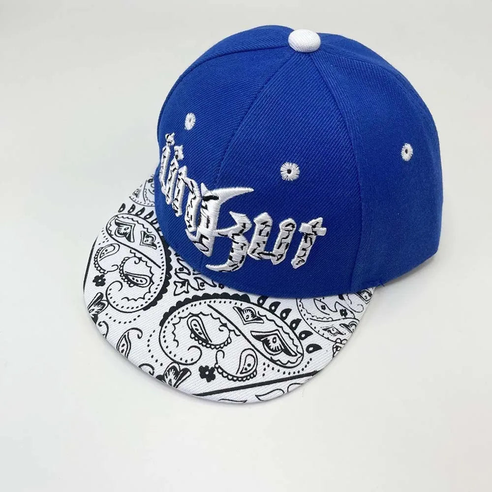 Adjustable Letter Embroidery Flat Brim Hat Korean Style Hip-hop Dance Snapback Hats Cotton Sunscreen Street Style Baseball Cap