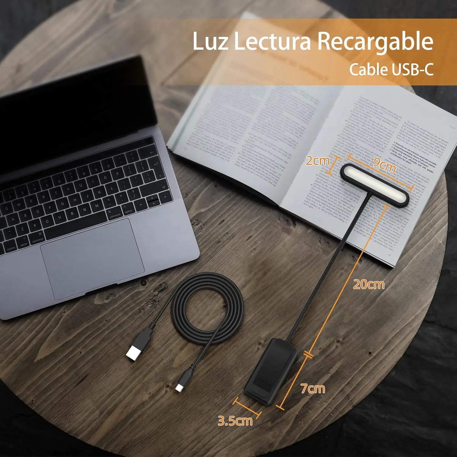 NEW 14Leds Book Light USB Rechargeable Reading Light Warm Cool White Daylight Portable Flexible Easy Clip Night Reading Lamp
