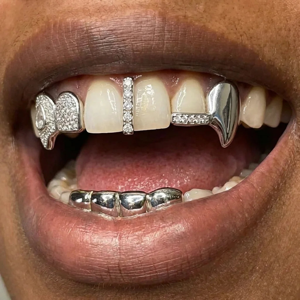 Personalized Fashionable Hip-Hop Three-Piece Tooth Accessories For Men And Women, Suitable For Festivals And Parties.