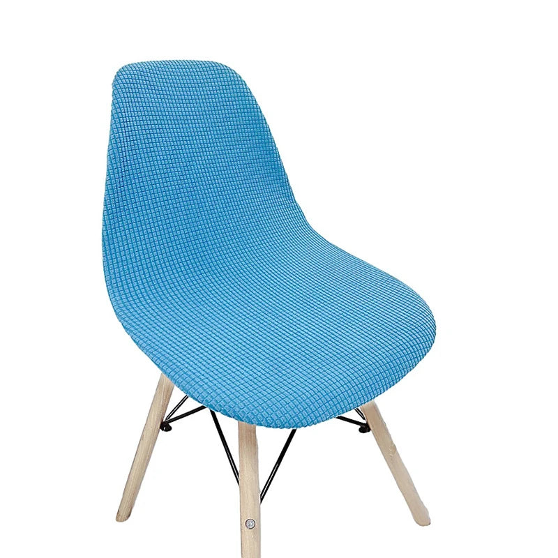 Jacquard Waterproof Shell Chair Cover Short Back Scandinavian Chair Covers Adjustable Dining Room Seat Covers for Bar Party