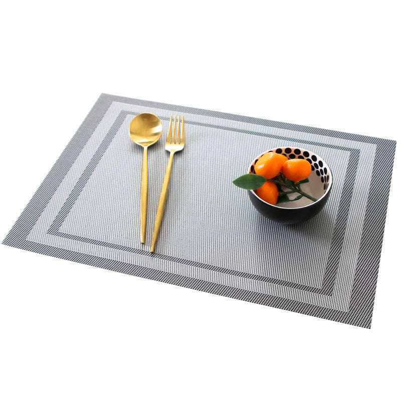 4/6Pcs Table Mat Set Non-Slip Bowl Pad Coaster Set Washable PVC Dining Table Placemats Modern Home Decoration Accessories
