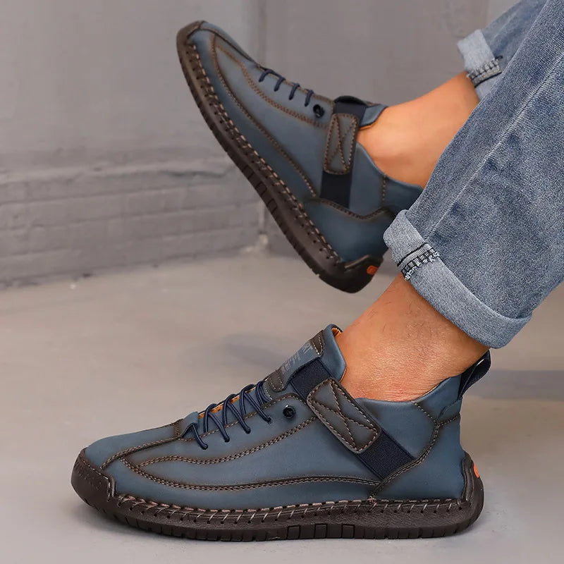Women's Boots Outdoor Casual Shoes British Style Retro Non-slip Work Shoes Leather Couple Loafers Handmade Soft Sole Ankle Boots