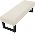 Stretch Jacquard Dining Bench Cover Living Room Anti-Dust Removable Bench Slipcover Washable Bench Seat Protector