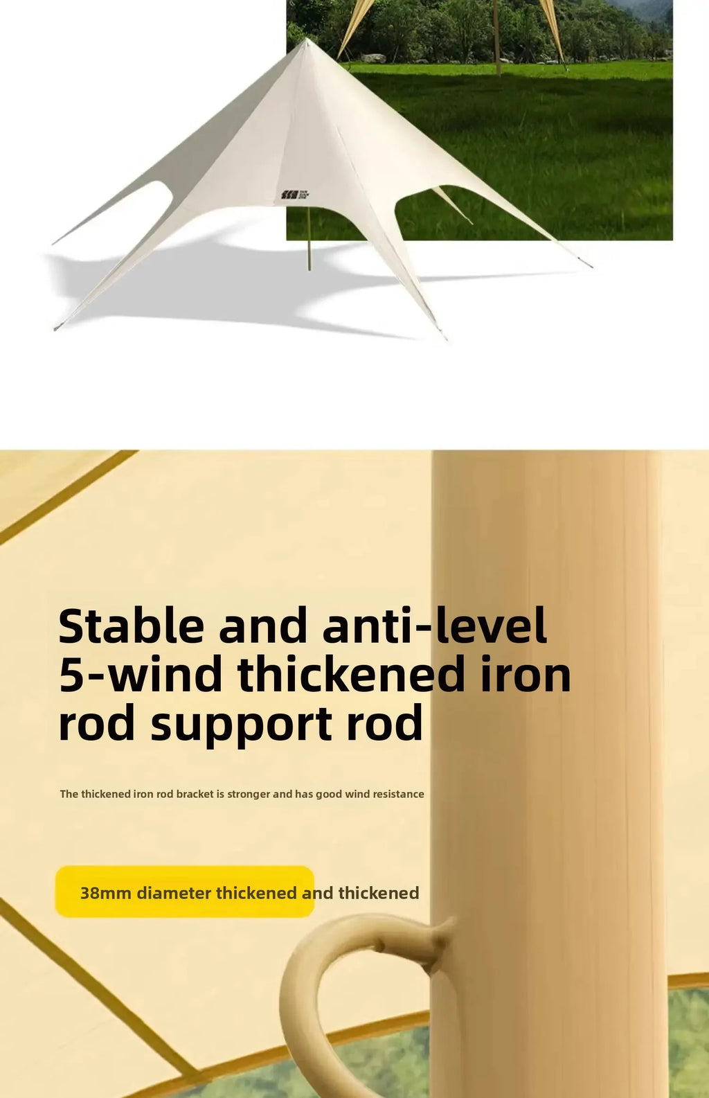Tent, Large Outdoor Giant Camp, Rain and Sun Protection, Suitable for Outdoor Camping