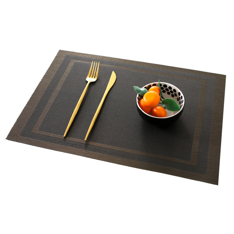 4/6Pcs Table Mat Set Non-Slip Bowl Pad Coaster Set Washable PVC Dining Table Placemats Modern Home Decoration Accessories