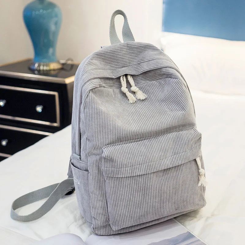 Kids School Bag, Personalized Toddler Backpack, Embroidered Name Child Book Bag, Corduroy Backpack for Birthday Gift, Diaper Bag