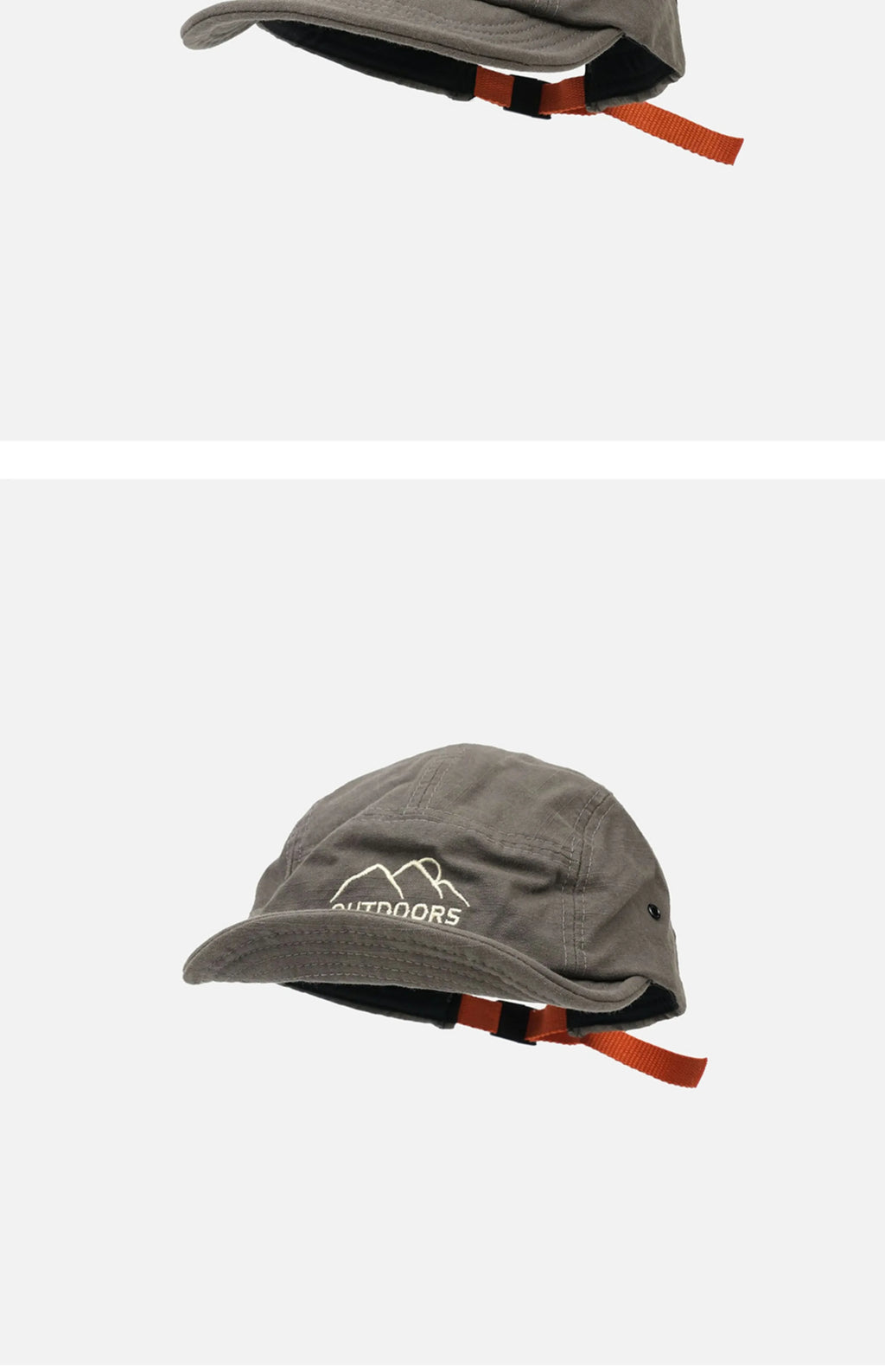 Style Short Brim Peaked Cap Men and Women All-Matching Retro Soft Top Snap-Brim Hat Mountain Embroidery Five-Piece Hat Fashion