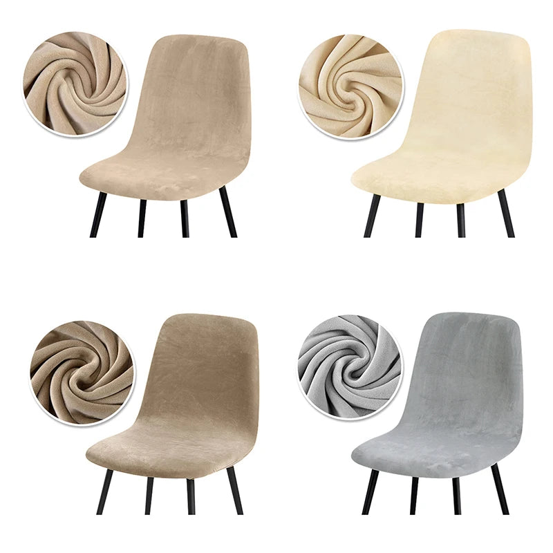 Velvet And Jacquard Short Back Chair Cover Bar Seat Covers Dining Covers Chair Stretch Dust Cover For Home Hotel Bar Wedding