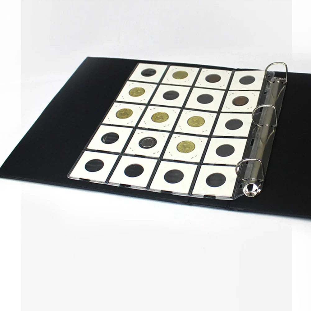 Page Coin Holder Sheet Clear Organization 1/10 Sheet For 50mm Coins For Coin Collection PVC Page Album Practical