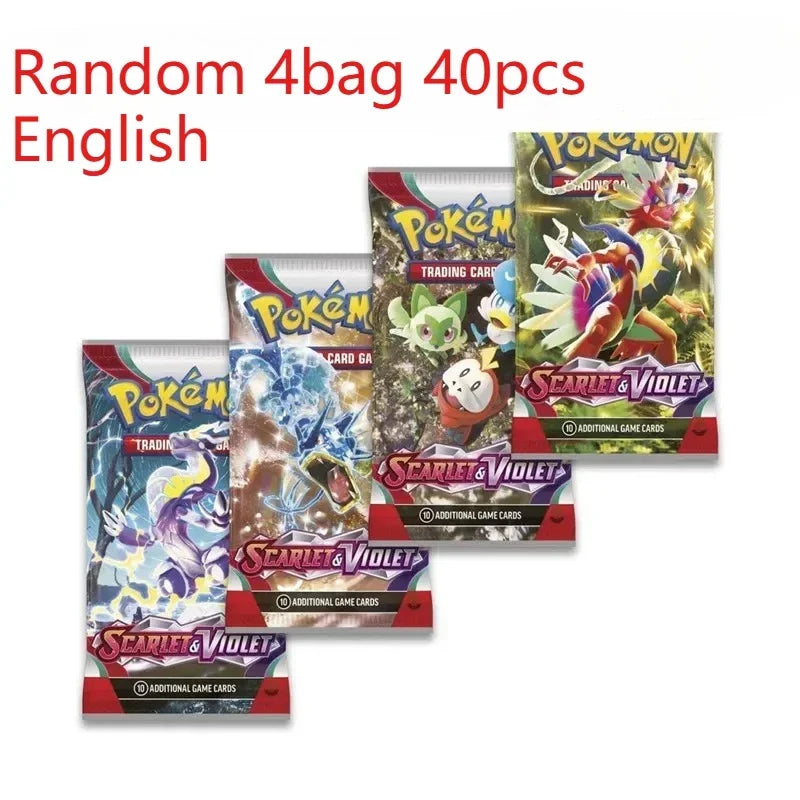 Pokemon Trading Cards 40 Pcs English PTCG Game Collection Strange Tree 151 SV4A Gift for Children