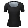 Sweat-resistant Sweat Short Sleeve Fat Burning Waist Trainer Sauna Sweat Shirt Versatile Elastic Workout Compression T-Shirts