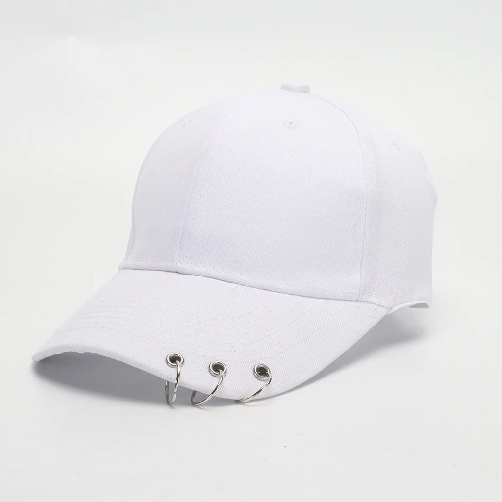Hip Hop Women's Baseball Cap With Ring Circle Snapback Hats For Men Women Unisex Dad Hat Adjustable Kpop Korean Style Gorra