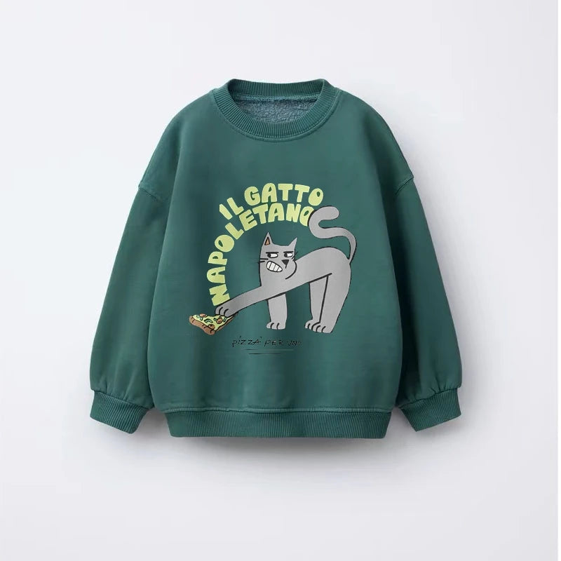 Child Cartoon Sweatshirt New Fashion Casual Wear New Kids Long-sleeved Tops Printed Hoodies Boys Fashion Spring Autumn Clothes