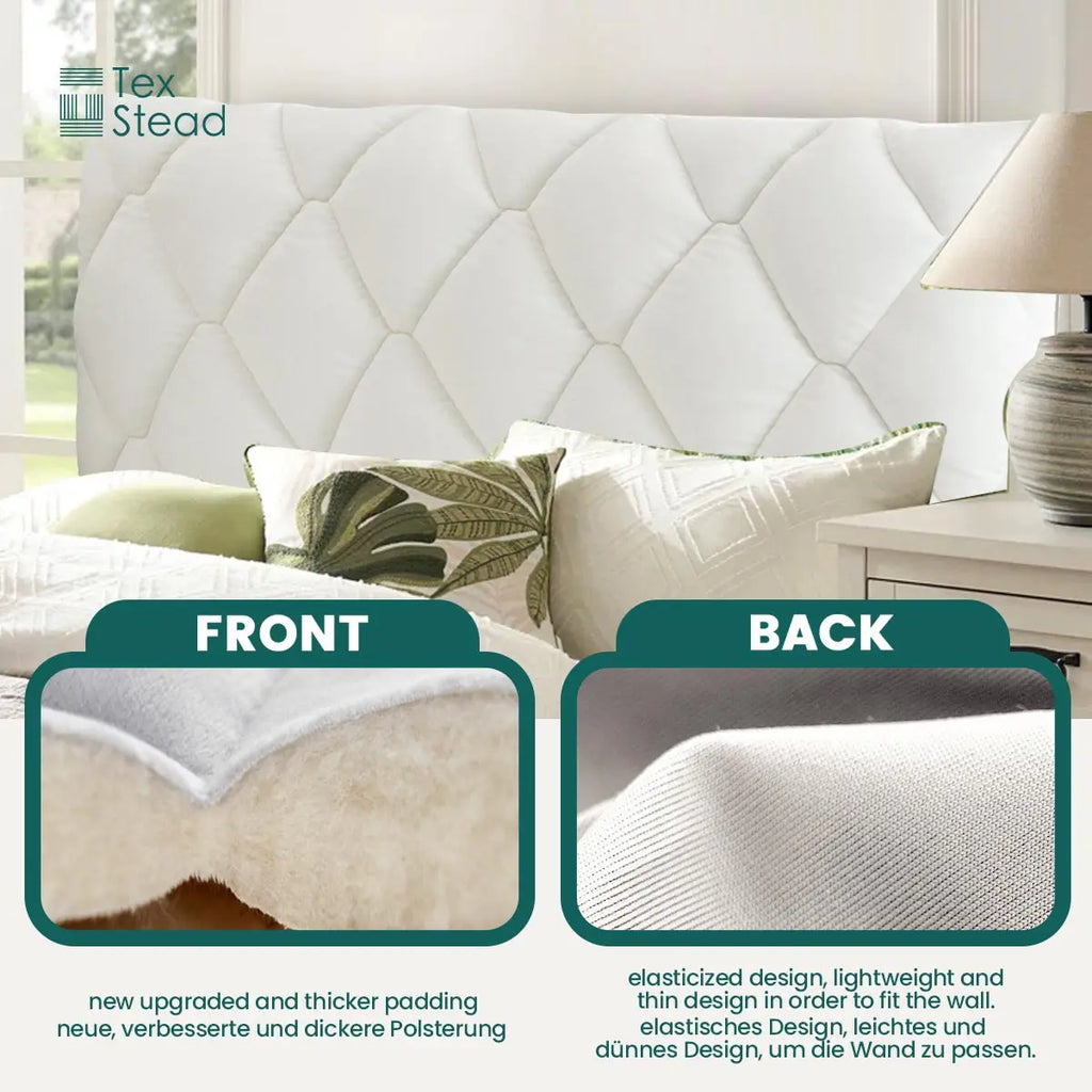 Bed Headboard Cover Stretch Thickened Large Rhombus Slipcover Covers Dustproof Bed Head Protector Cover Bed Board Cover