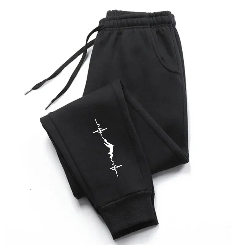 Mens Sweatpants Print Casual Pants Outdoors Fitness Sports Jogging Man Trousers Daily Running Pants Fashion Versatile Sportswear