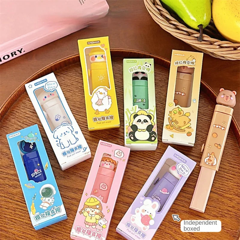 Cute Cartoon Cute Pet Push Pull Eraser Primary School Student Prize Learning Stationery Leave No Trace No Shard Eraser