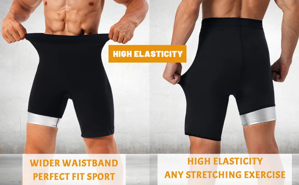 Sweat Pants Men's High Waist Waist Abdominal Pants Fitness Pants Running Sports Heat Gathering Sweat Pants Shorts Sweat Pants