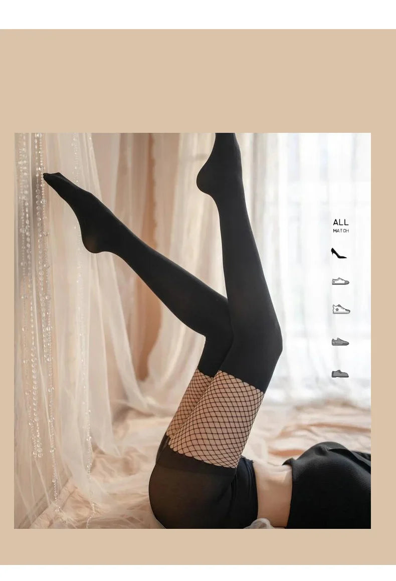 Sexy Hollow Stockings Lolita Socks Women Lace Stockings Thigh High Over Knee Socks Nylon Long Socks Hosiery Anime Pantyhose