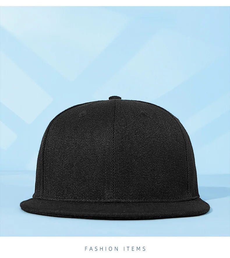 Bone Snapback Cap Full Closed Baseball Cap Men Women Flat Brim 6 Planas Hip Hop Hat Fitted Size Flat Brim Summer Cap Casquette