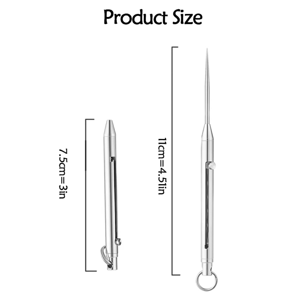 Portable Titanium Toothpicks Pocket Toothpicks Keychain Silver with Metal Toothpick Holder for Outdoor Picnic Camping Accessorie