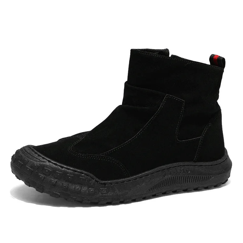 Outdoor Men's High-Top Work Boots Casual Shoes Comfortable Sport Workwear Waterproof Anti-slip Long-lasting No Fatigue Footwear