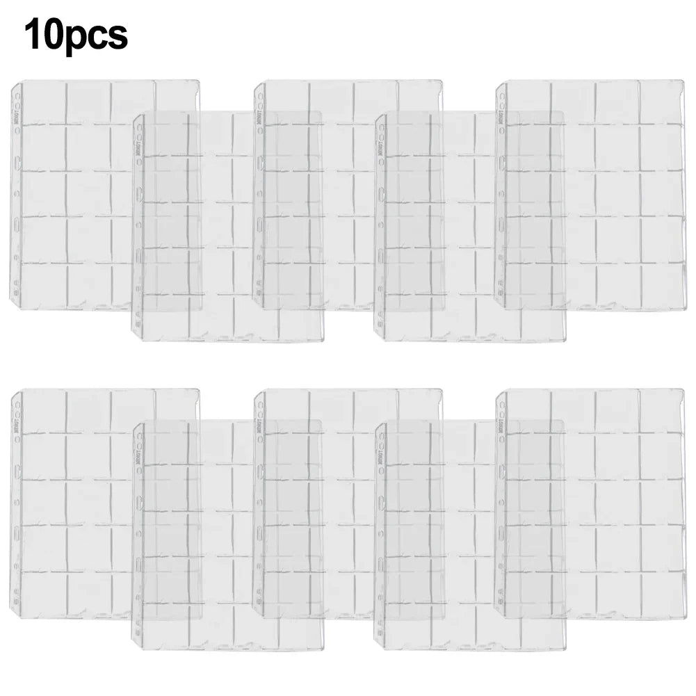 Page Coin Holder Sheet Clear Organization 1/10 Sheet For 50mm Coins For Coin Collection PVC Page Album Practical