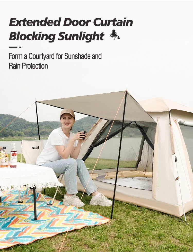Right-Angle Four-Sided Tent, Fully Automatic Quick-Opening Sun Protection And Waterproof, Used For Camping In Beaches And Parks.