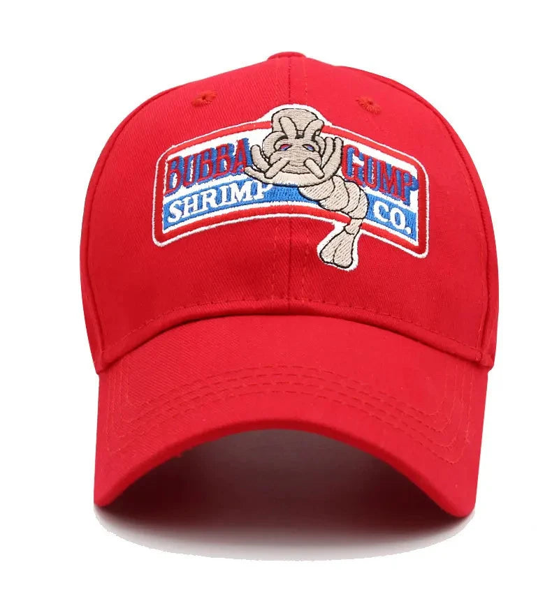 Baseball Caps Gump Shrimp CO. Snapback Hat Forrest Gump Costume Cosplay Embroidered Snapback Cap Unisex Summer Hats Adjustable