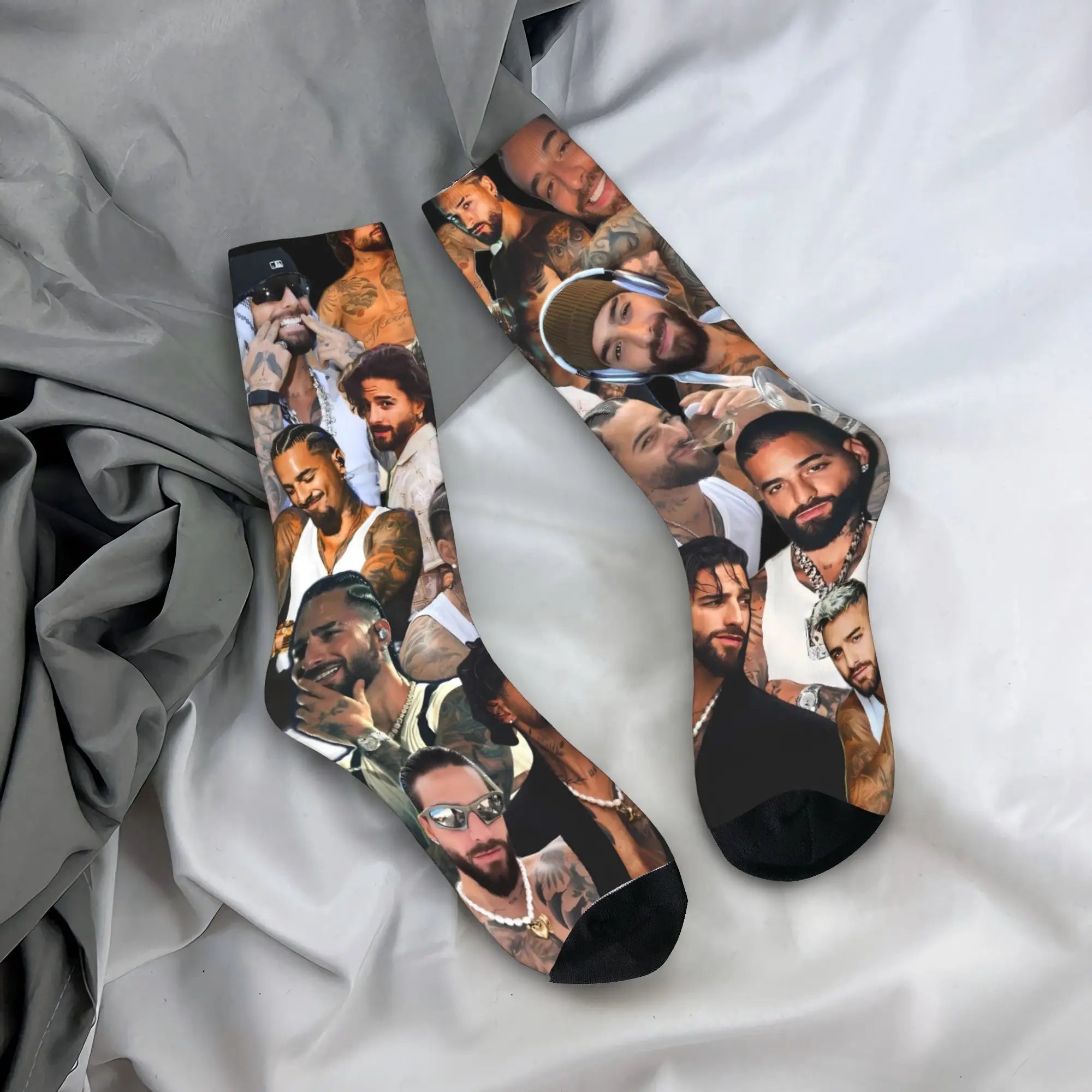 Maluma Rapper Socks  Anti Slip Stockings Women Men Comfortable Outdoor Socks Winter Fashion Graphic Socks