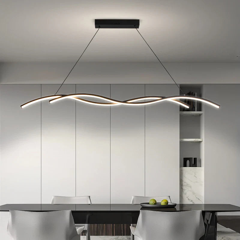 Black White Led Restaurant Pendant Lights Modern Minimalist Hotel Bar Restaurant Chandelier Home Indoor Decoration Lighting Lamp