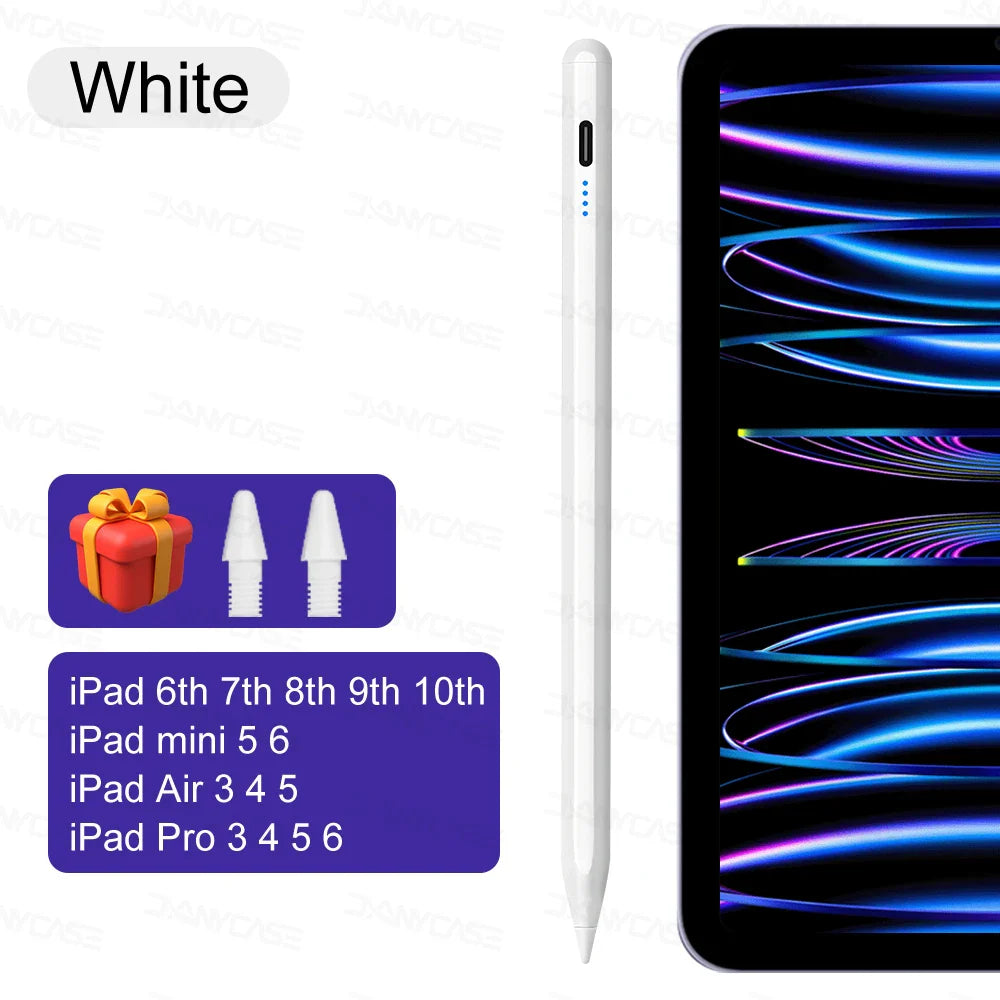 For iPad Pencil 2024 Air 6 M2 Pro M4 Stylus Pen with Palm Rejection Tilt,for iPad Pro 11 12.9 Air 4/5 7/8/9/10th mini 5 6 Tablet