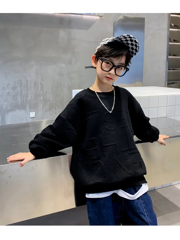 2023 Children Sweatshirts For Boys Cotton Coat Long Sleeve Baby Boy Tops Kids Spring Fall Clothes 5 6 7 8 9 10 11 12 13 14Years