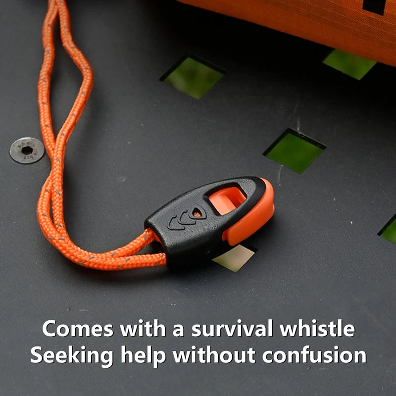 〔E〕Outdoor Insulated Emergency Tent Waterproof Emergency Life Saving Insulated Tent Includes Life Whistle Ripstop TentPouch